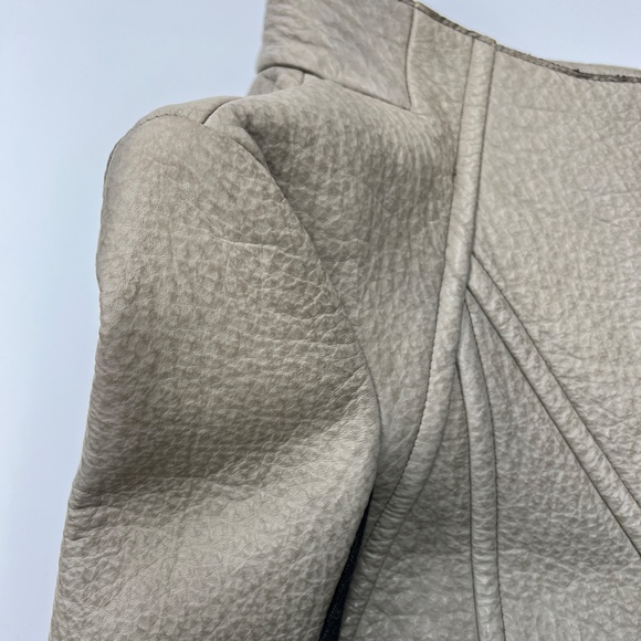 TASHA TARNO Textured Real Leather jacket - Picture 4 of 9